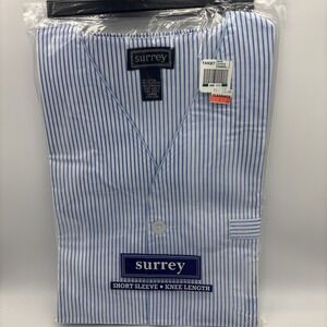 New Old Stock Surrey Pajamas Mens Size L Short Sleeve Knee Length PJs 1990s